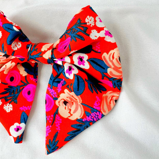 Ruby Rose Floral Sailors Bow
